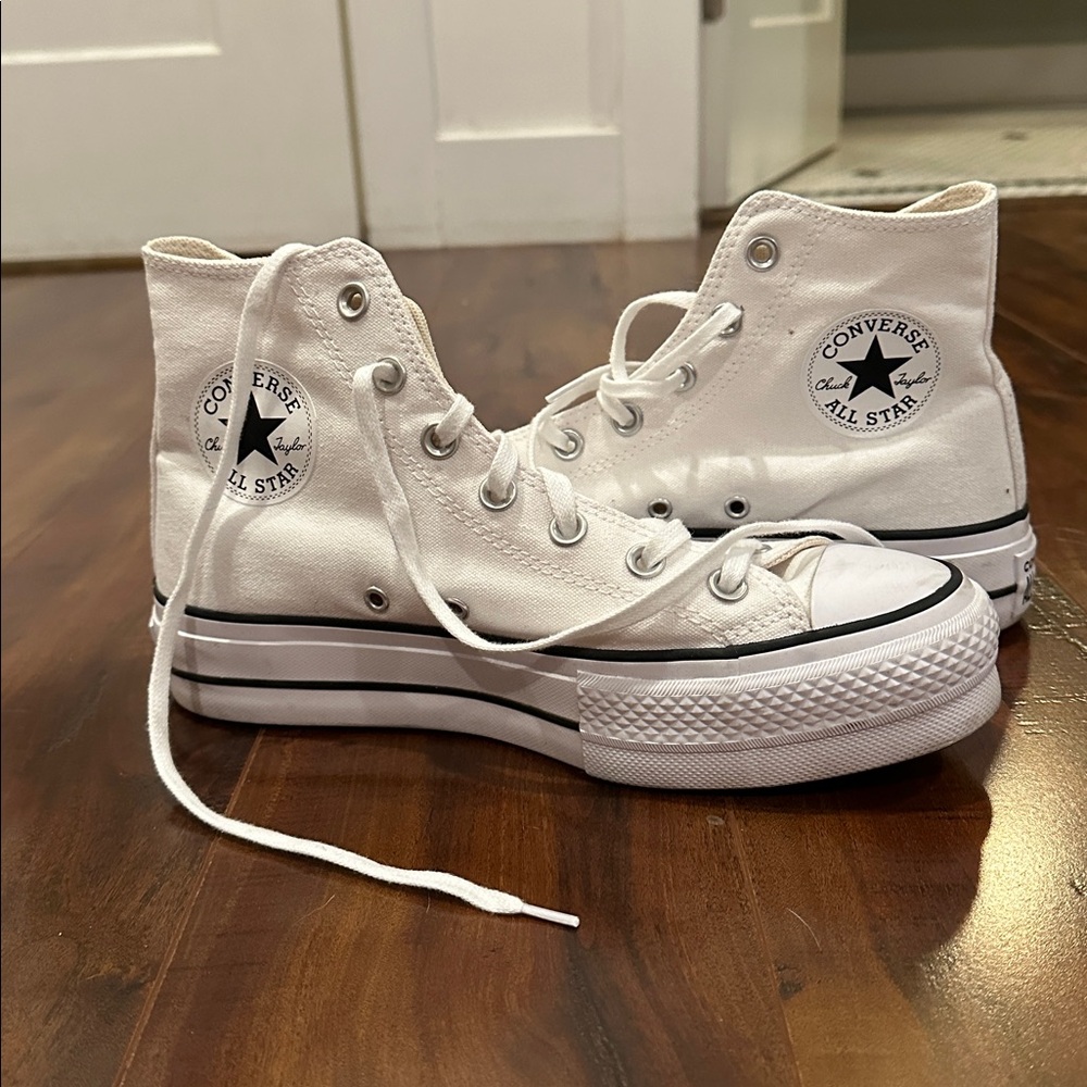 Converse White High-Top Sneakers